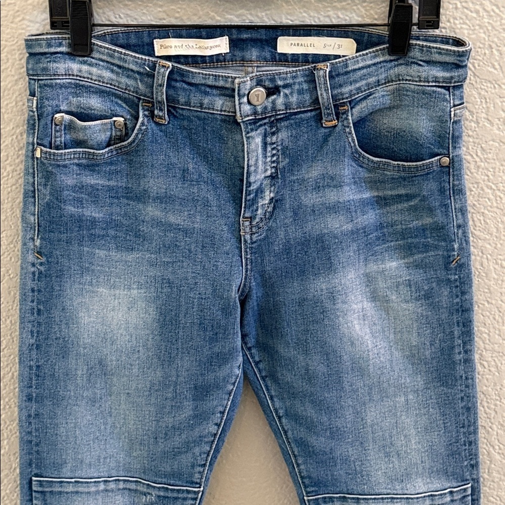 Anthropologie Pilcro &The Letterpress Parallel Mid Rise Straight Jeans Size 31 - Picture 3 of 9